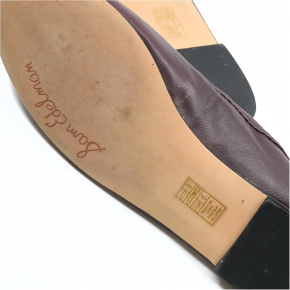 SAM EDELMAN Felicia Aubergine Leather Ballet Flats US 7M - Picture 10 of 11